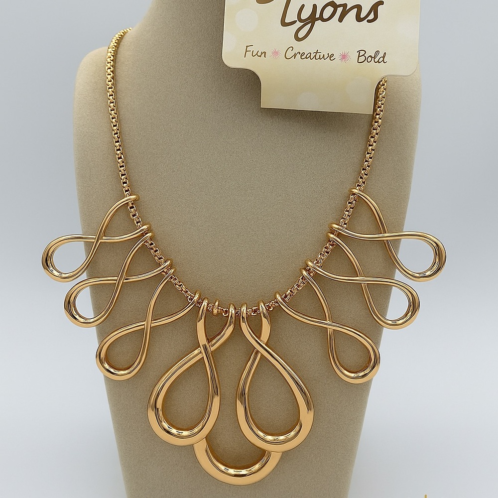 Bold Gold-Tone Statement Necklace by Erica Lyons